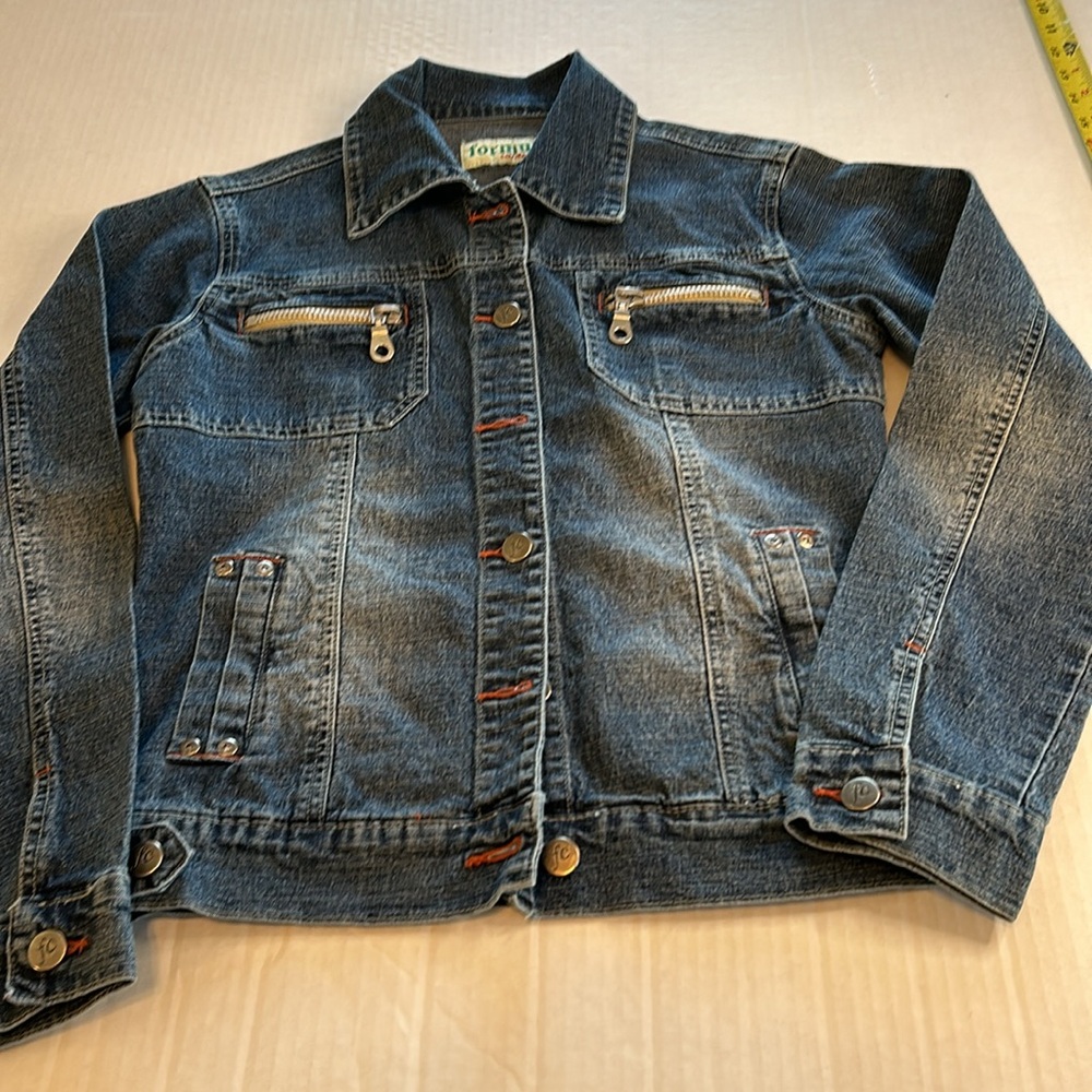 Vtg Formule Collection Button Down Zip Pockets Bl… - image 3